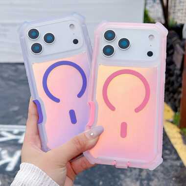 Gradient magnetic transparent shockproof iPhone 17 case