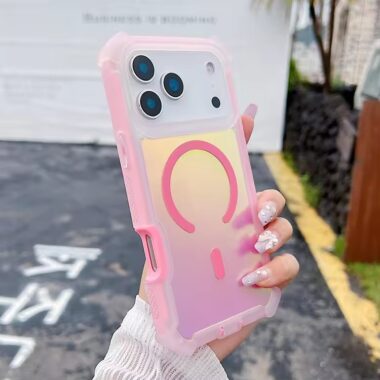Gradient magnetic transparent shockproof iPhone 17 case