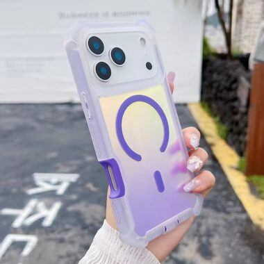 Gradient magnetic transparent shockproof iPhone 17 case