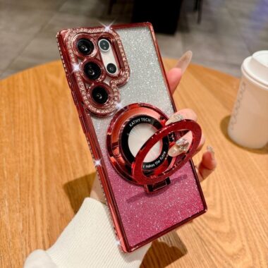 Glitter rhinestone magnetic shockproof Samsung S24 Ultra case