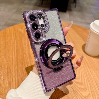 Glitter rhinestone magnetic shockproof Samsung S24 Ultra case