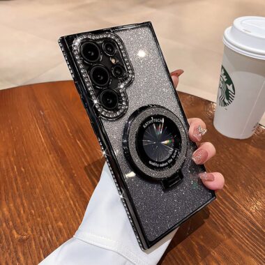 Glitter rhinestone magnetic shockproof Samsung S24 Ultra case