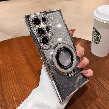 Glitter rhinestone magnetic shockproof Samsung S24 Ultra case