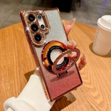 Glitter rhinestone magnetic shockproof Samsung S24 Ultra case