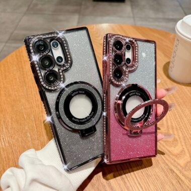 Glitter rhinestone magnetic shockproof Samsung S24 Ultra case