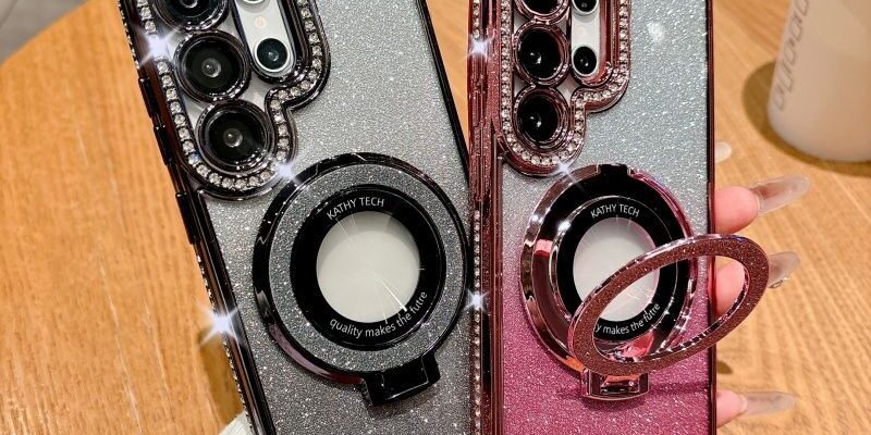 Glitter rhinestone magnetic shockproof Samsung S24 Ultra case