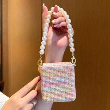 Rainbow woven bracelet shockproof Samsung Z Flip6 phone case