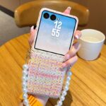 Rainbow woven bracelet shockproof Samsung Z Flip6 phone case
