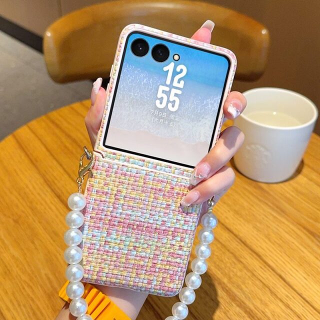 Rainbow woven bracelet shockproof Samsung Z Flip6 phone case