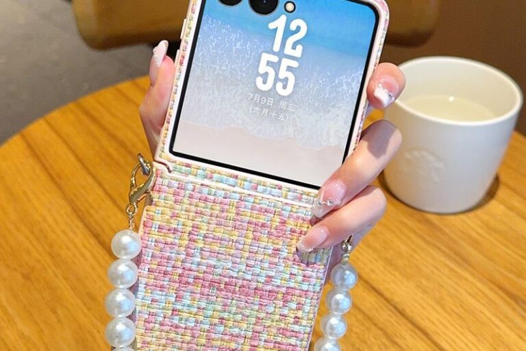 Rainbow woven bracelet shockproof Samsung Z Flip6 phone case