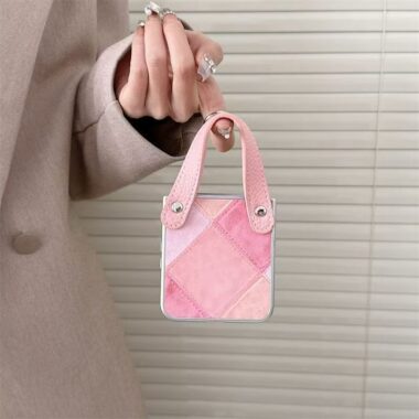 Retro contrast wrist strap shockproof Samsung Z Flip6 case