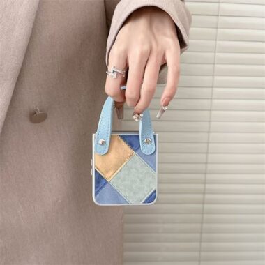 Retro contrast wrist strap shockproof Samsung Z Flip6 case