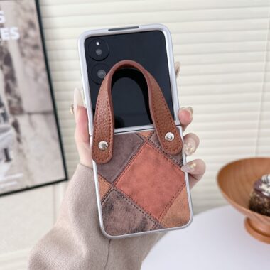 Retro contrast wrist strap shockproof Samsung Z Flip6 case