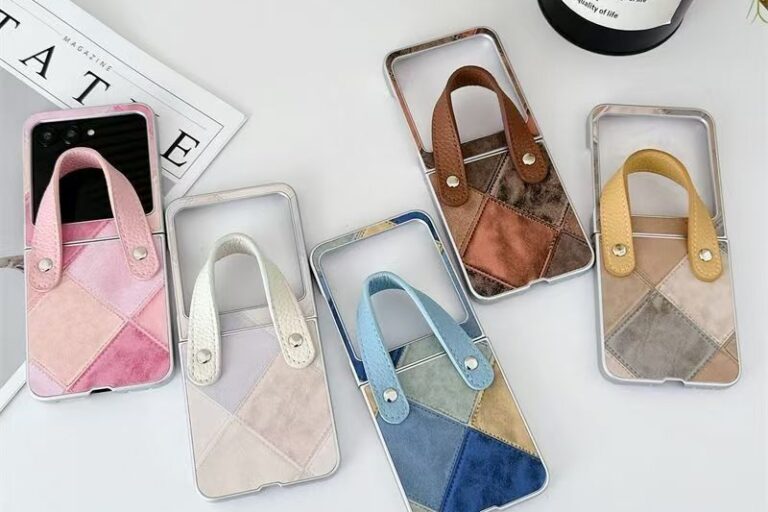 Retro contrast wrist strap shockproof Samsung Z Flip6 case