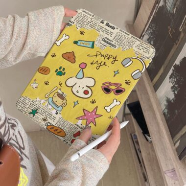 Cartoon magazine graffiti 360 rotating shockproof iPad case