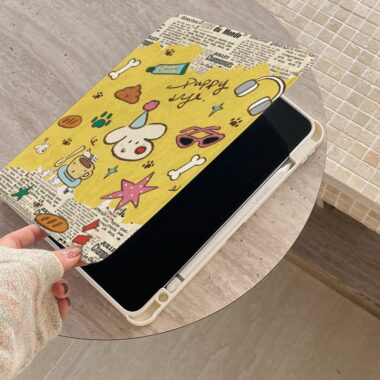 Cartoon magazine graffiti 360 rotating shockproof iPad case