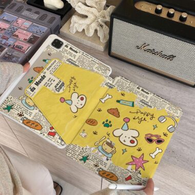 Cartoon magazine graffiti 360 rotating shockproof iPad case