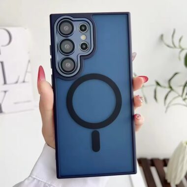 Frosted semi-transparent magnetic Samsung S25 Ultra case