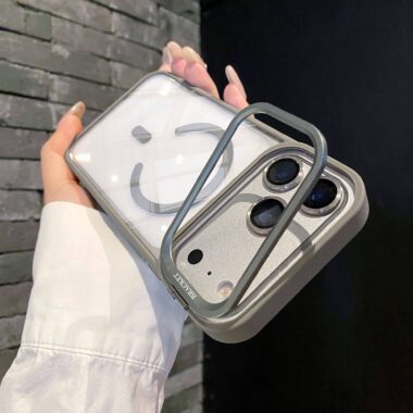 Magnetic iPhone 17 case with glass camera lens protector