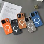Luxury solid color magnetic TPU iPhone 17 phone case