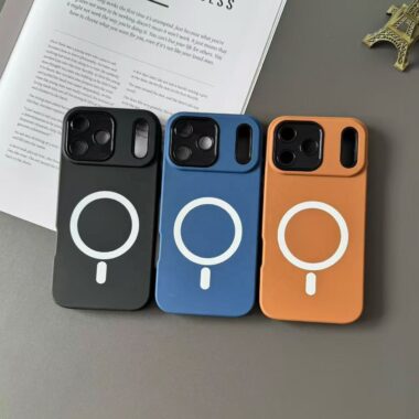 Luxury solid color magnetic TPU iPhone 17 phone case