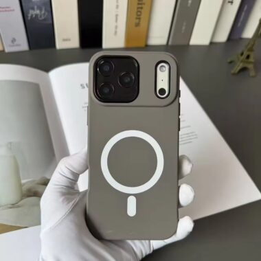 Luxury solid color magnetic TPU iPhone 17 phone case