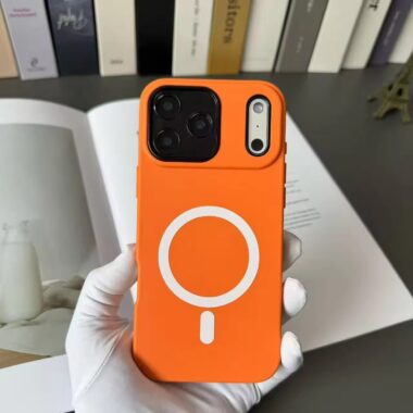 Luxury solid color magnetic TPU iPhone 17 phone case