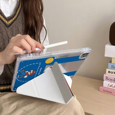 Cartoon Mario Y-fold protective iPad case