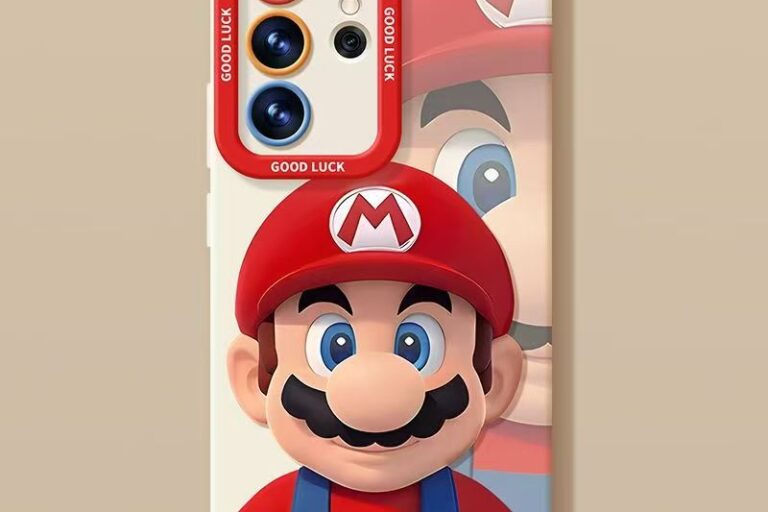 Cute Mario full cover shockproof silicone Samsung S24 Ultra case