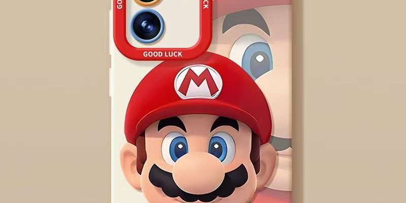 Cute Mario full cover shockproof silicone Samsung S24 Ultra case