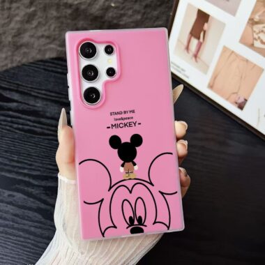 Mickey cartoon full cover soft Samsung phone case