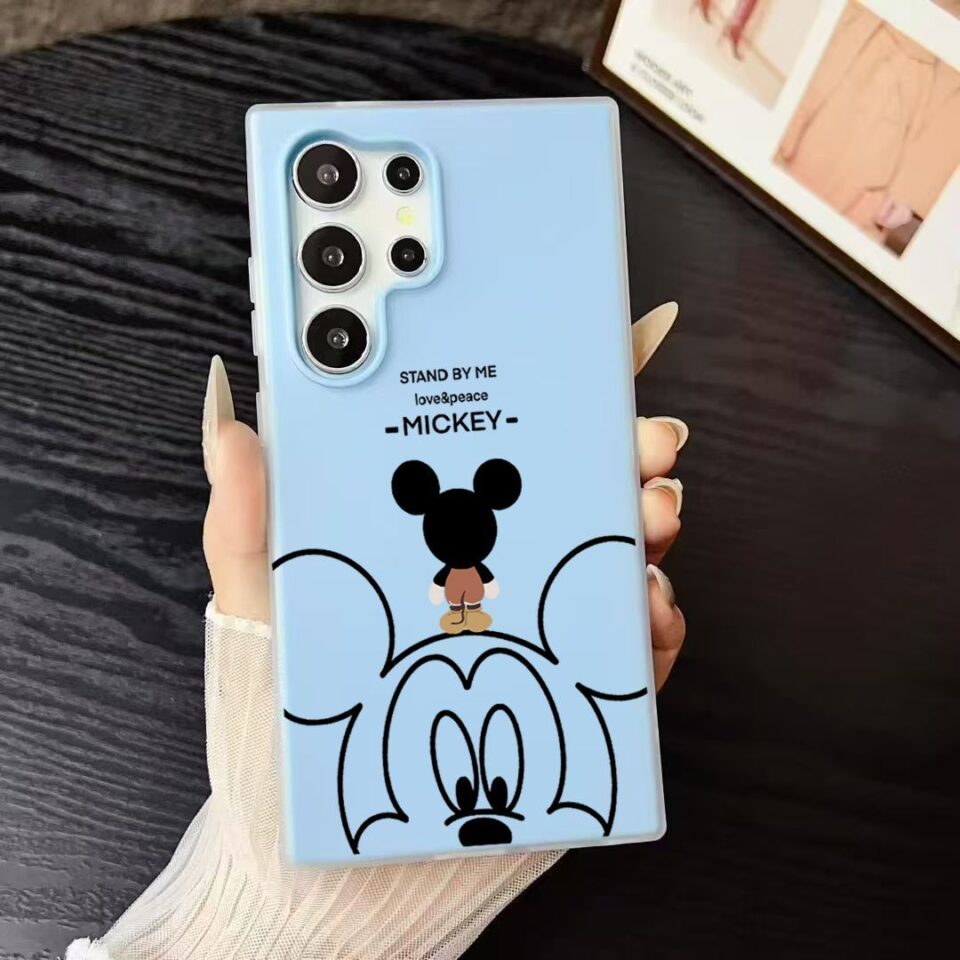 Mickey cartoon full cover soft Samsung phone case