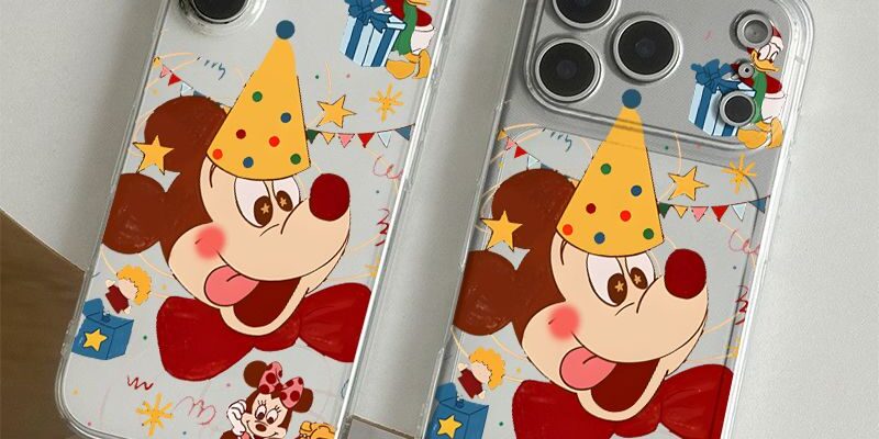Cartoon Mickey soft clear shockproof iPhone 17 case