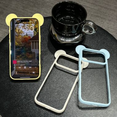 Solid color Mickey ear silicone shockproof iPhone 17 case