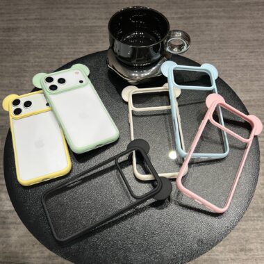 Solid color Mickey ear silicone shockproof iPhone 17 case