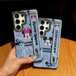 mickey minnie magnetic shockproof wrist strap samsung case