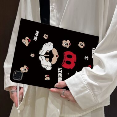 Cartoon Mickey book-style full cover iPad case with stand