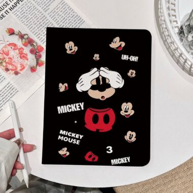 Cartoon Mickey book-style full cover iPad case with stand