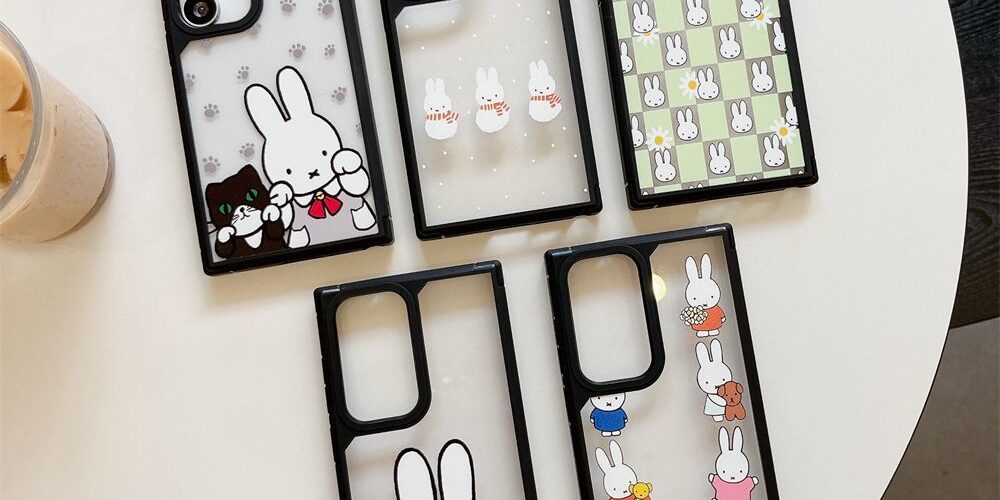 cute Miffy cartoon clear hard Samsung phone case