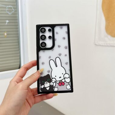 cute Miffy cartoon clear hard Samsung phone case