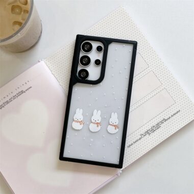cute Miffy cartoon clear hard Samsung phone case
