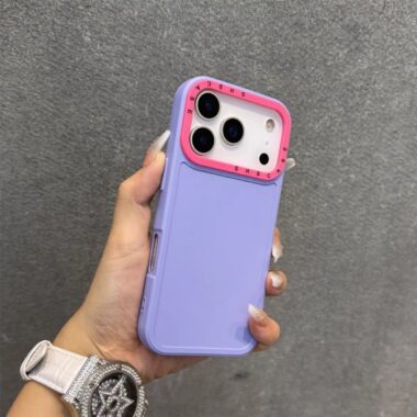 Contrast color frosted silicone shockproof iPhone 17 case