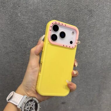 Contrast color frosted silicone shockproof iPhone 17 case