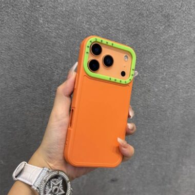 Contrast color frosted silicone shockproof iPhone 17 case