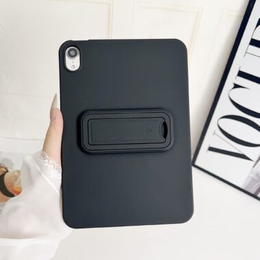 Soft-touch frosted solid color shockproof iPad case with stand