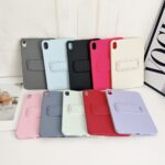 Soft-touch frosted solid color shockproof iPad case with stand