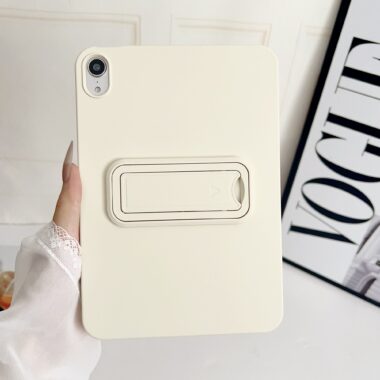Soft-touch frosted solid color shockproof iPad case with stand