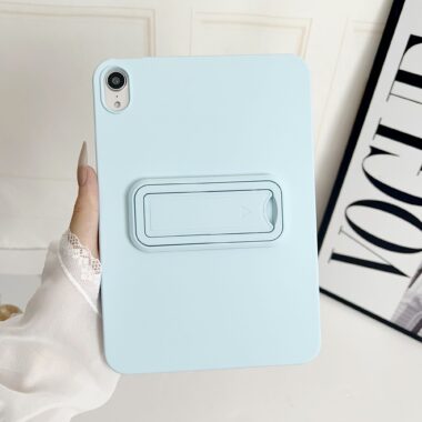 Soft-touch frosted solid color shockproof iPad case with stand