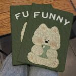 Cartoon oil painting puppy book-style shockproof iPad case