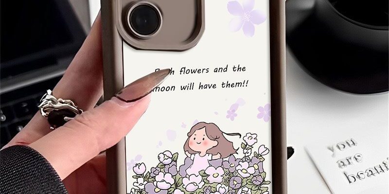 Cute painting girl full cover shockproof Samsung silicone case